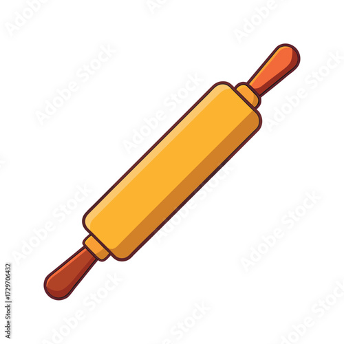 isolated rolling pin on white background