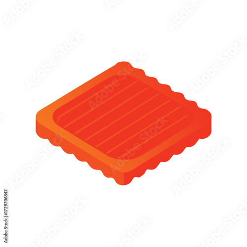 isolated silicone mat on white background