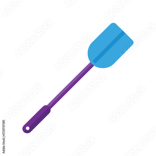 isolated silicone spatula on white background