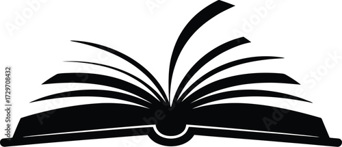 Open book pages fanning out reading