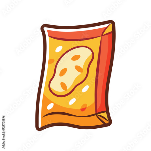 isolated yeast packet on white background