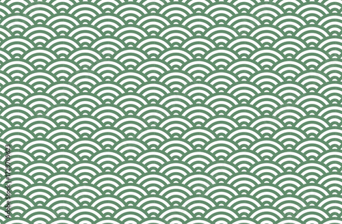 Seigaiha Japanese traditional wave pattern. Seamless oriental geometric background