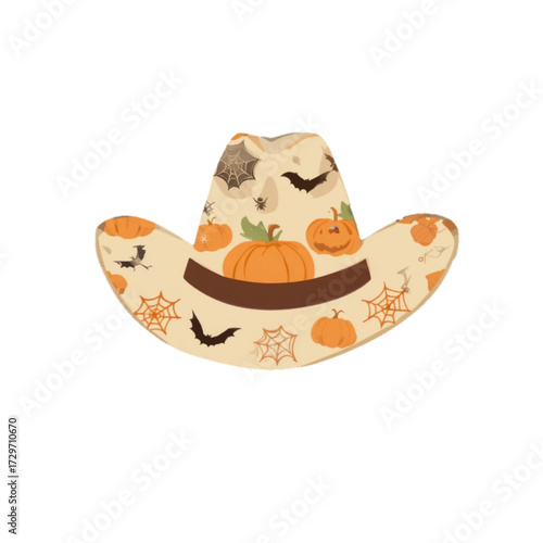 Halloween themed hat illustration 