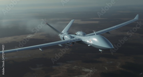 Unmanned Aerial Vehicle Flying in Sky