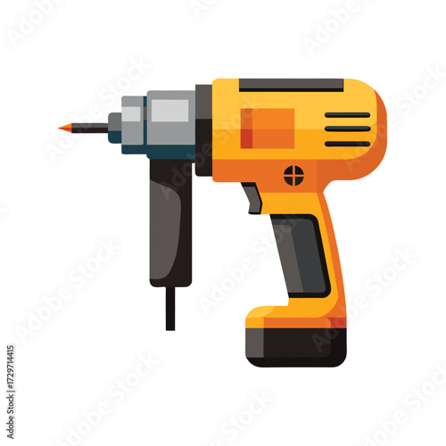 isolated electric drill on white background