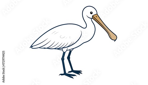 Simple white bird illustration