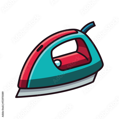 isolated electric iron on white background