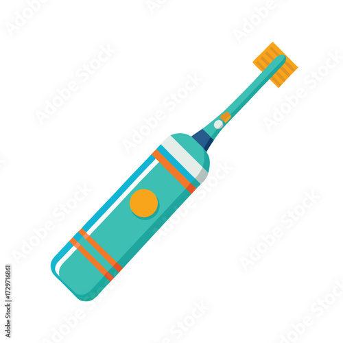 isolated electric toothbrush on white background