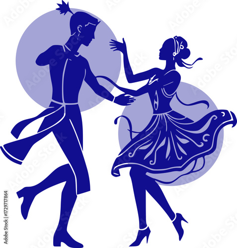 silhouette of a couple dancing
