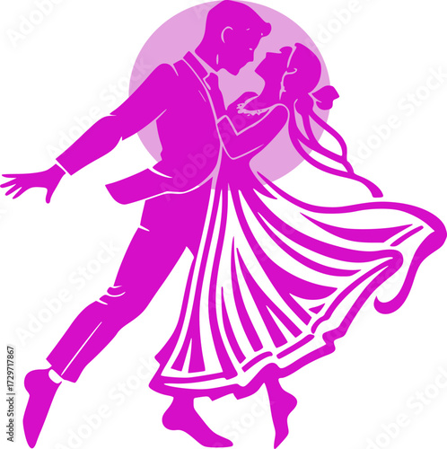 couple dancing illustration