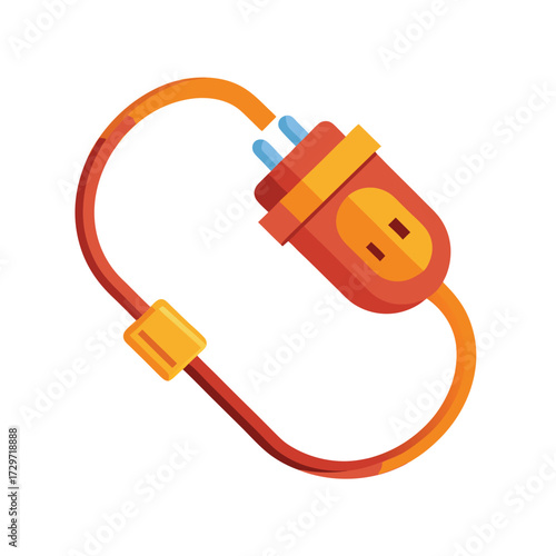 isolated extension cord on white background