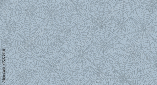 Delicate Spider Web Pattern on Light Blue Background