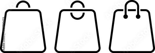 Shopping bag icon set. Online Shop icons collection. Shop bag 