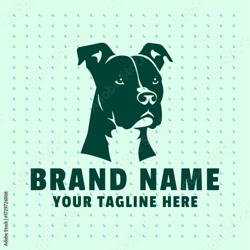 vector " logo Pit bull " vector Design logo with background