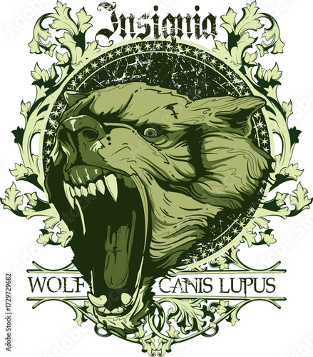 Wolf Insignia Canis Lupus