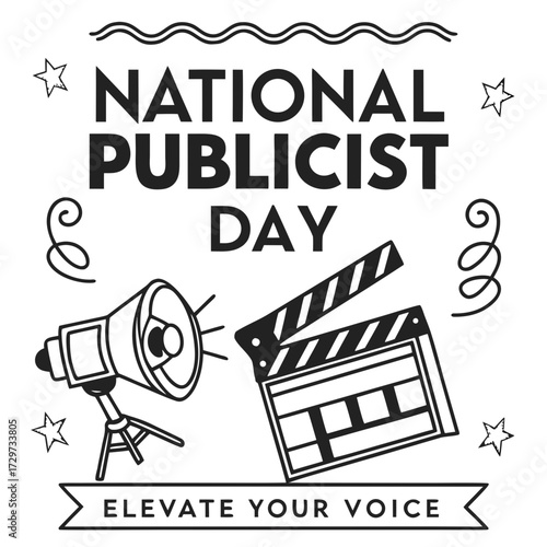 national publicist day vector illustration