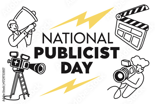 national publicist day vector illustration