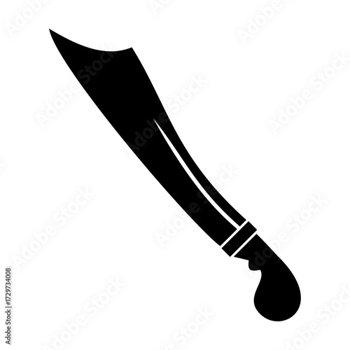 Sword vector silhouette , clip art, and symbol. Shilhouette of sword concept and simple design.