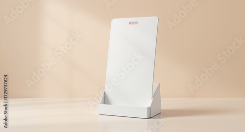 Mockup of a blank stand or brochure holder for product display and advertising
