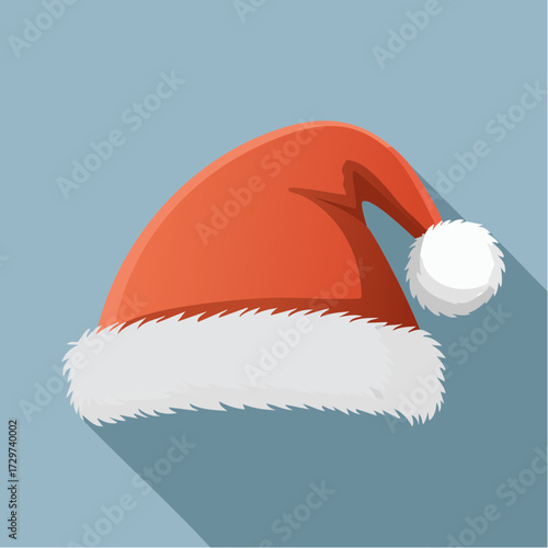 Festive red hat icon spreading Christmas cheer and holiday spirit