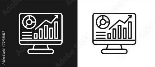 Statistics In Black And White Background