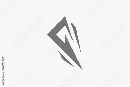 letter G bolt strike hit logo