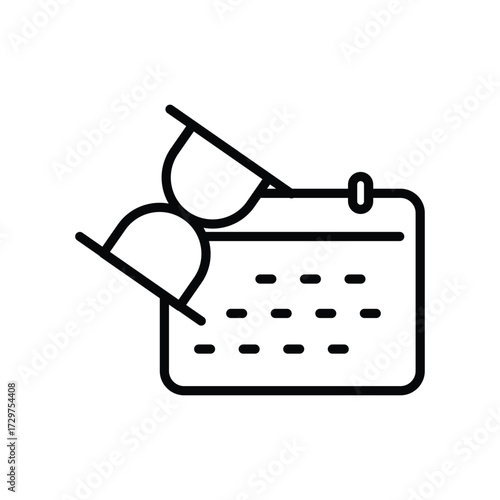 Time and Clock line Icon vector
