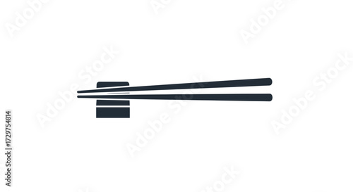 Zen Harmony: Elegant chopsticks rest serenely on a simple chopstick rest, a testament to culinary tradition and minimalist design.
