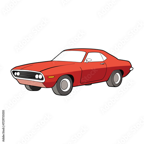 A classic seventies American muscle car with bold lines, wide stance, roaring engine, chrome details, and vintage style—built for speed, power, and pure retro cool.
