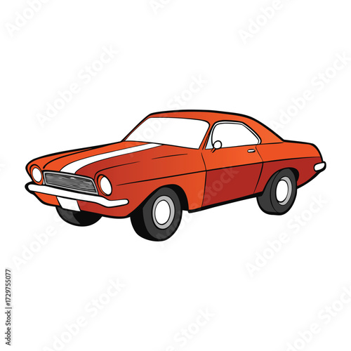 A classic seventies American muscle car with bold lines, wide stance, roaring engine, chrome details, and vintage style—built for speed, power, and pure retro cool.
