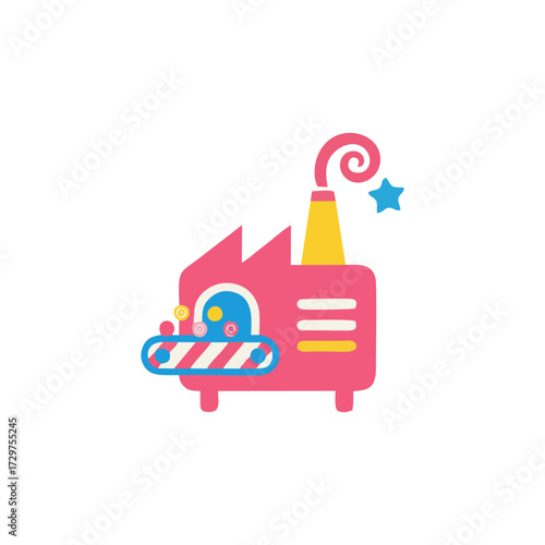 Playful Candy Shop Logo Colorful Pastel Vector Illustration for Sweet Brand Identity Confectionery Store Marketing Creative Sugar Logo Design for Bakery Dessert Business and Sweetshop Emblem