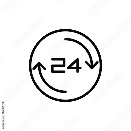 Time and Clock line Icon vector