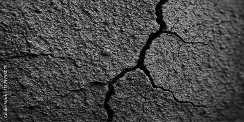 Dry, cracked earth texture pattern on asphalt and concrete surfaces