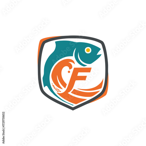Flat Fish Store Logo Design with Simple Modern Style Clean Ocean Vector for Seafood Business Shop Branding Restaurant Identity and Marine Illustration Artwork Concept