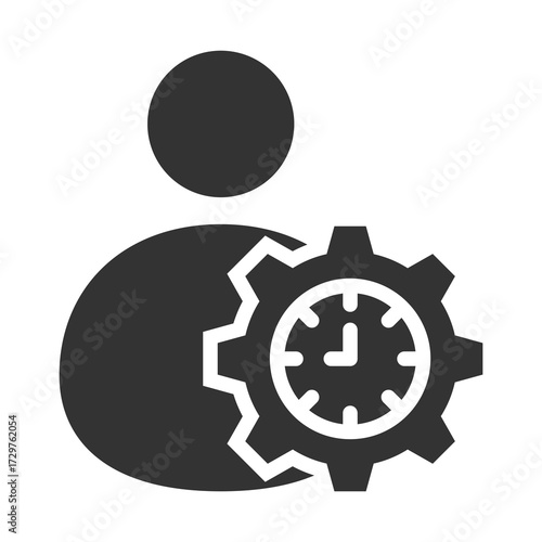 Management Icon Glyph Style. Vector Illustration Design