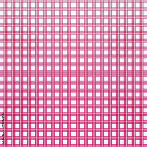 Illustration elegant  pink and white on plaid pattern, gingham check seamless pattern, repeats pattern texture background. Christmas festive plaid pattern.