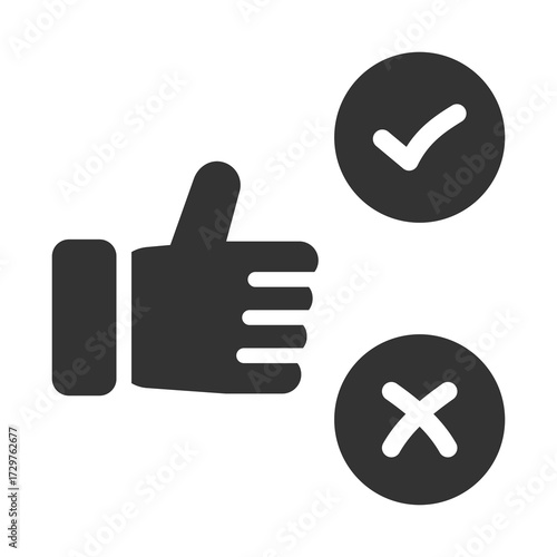 Evaluate Icon Glyph Style. Vector Illustration Design