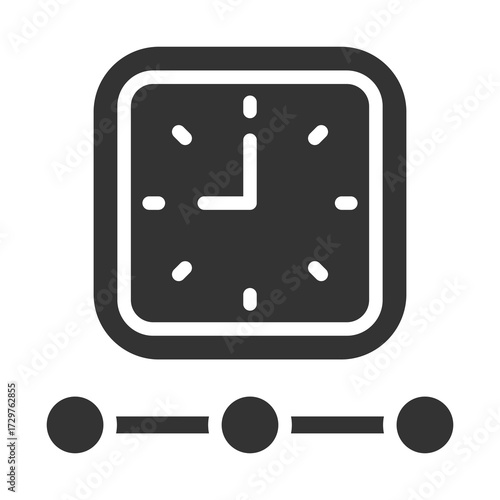 Timeline Icon Glyph Style. Vector Illustration Design