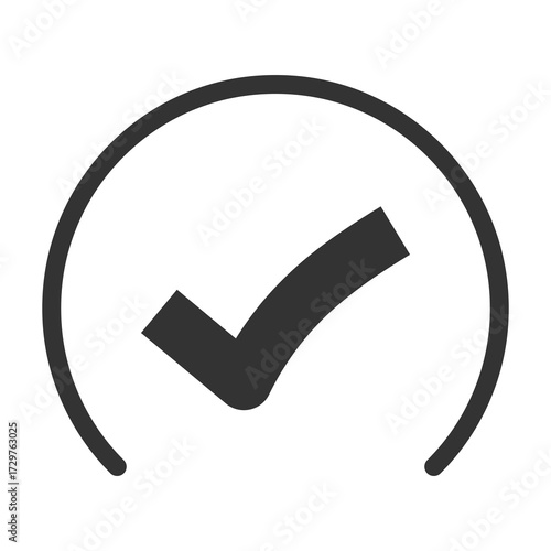 Completion Icon Glyph Style. Vector Illustration Design
