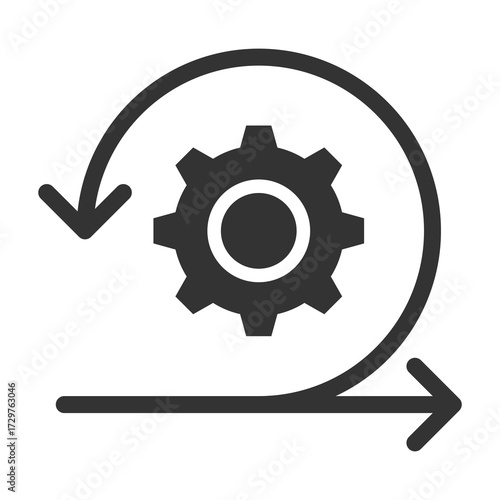 Iteration Icon Glyph Style. Vector Illustration Design