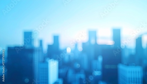 ぼやけたビル群の背景素材