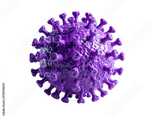 3D model of a purple virus