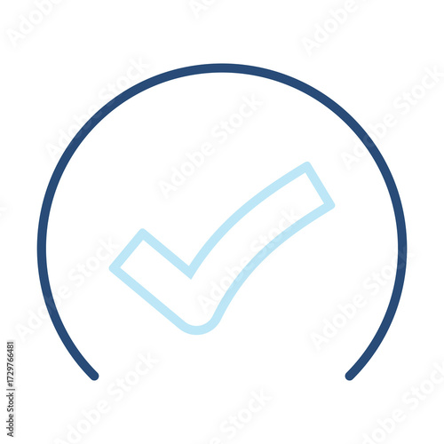 Completion Icon Color Outline Style. Vector Illustration Design