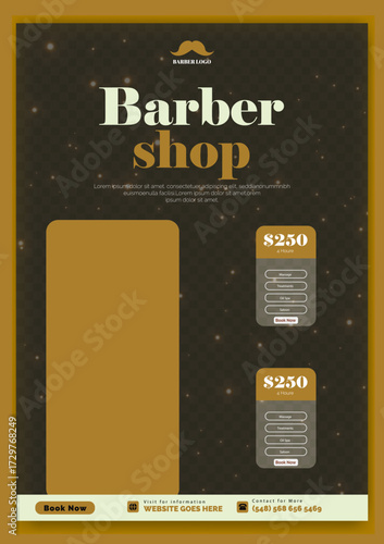 Beauty salon and haircut Flyer and poster design. Skin care social media graphic elements. Vector beauty spa centre social media post template