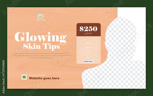 Beauty salon and haircut social media banner design. Skin care social media graphic elements. Vector beauty spa centre social media post template