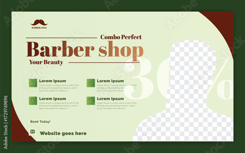 Beauty salon and haircut social media banner design. Skin care social media graphic elements. Vector beauty spa centre social media post template