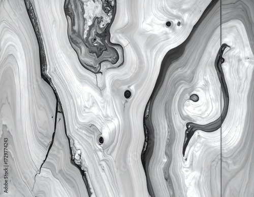 Abstract grayscale marble pattern