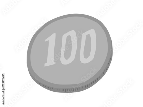 硬貨 100円 主線なし