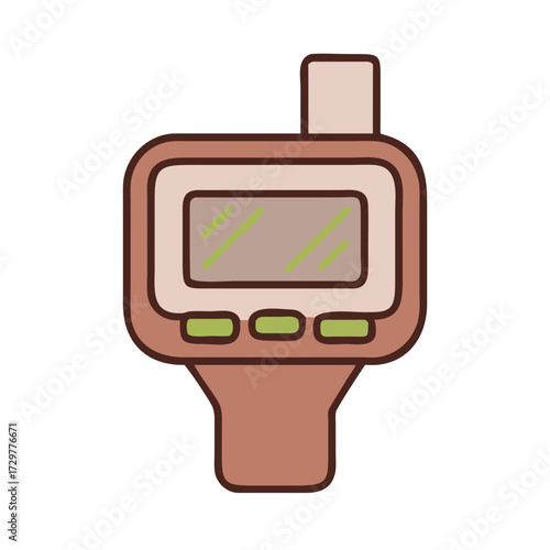 Simple vector illustration of a digital measuring device with a small display