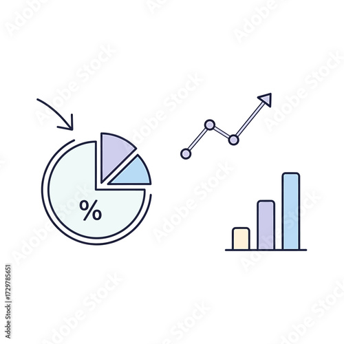 Business Graphs and Charts Illustrations